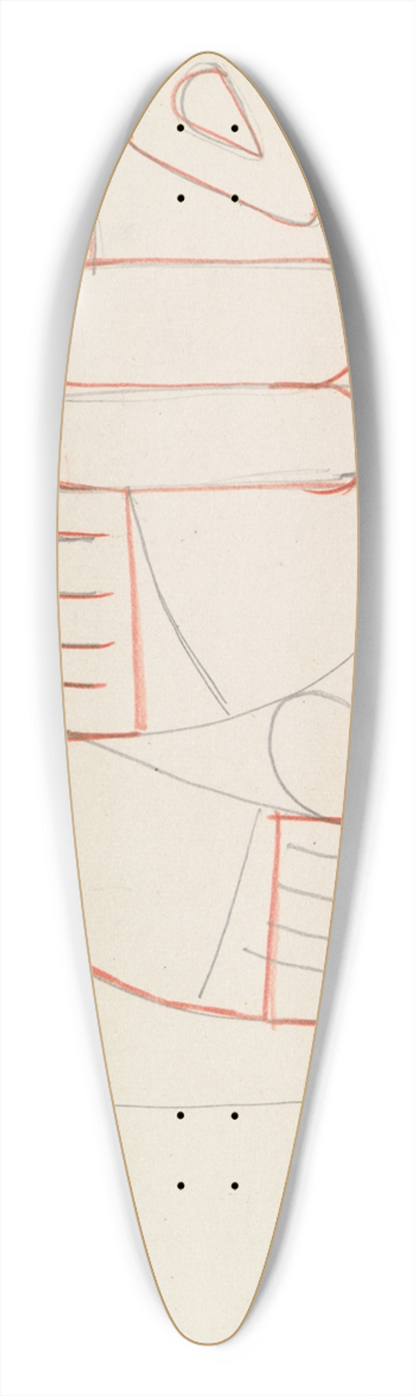 Henri Gaudier-Brzeska - Abstract Figure Study 39.3 inch art pintail longboard deck