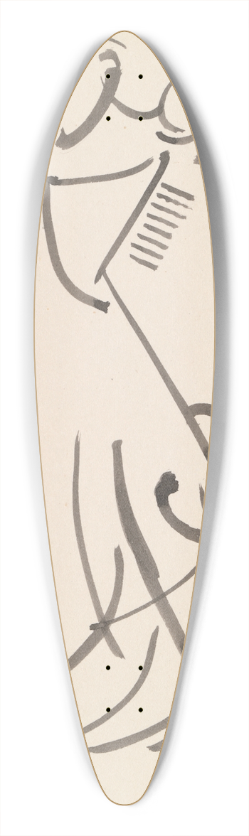 Henri Gaudier-Brzeska - Dancing Figure 39.3 inch art pintail longboard deck