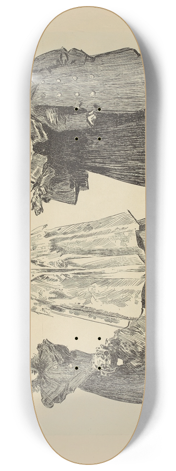Charles Dana Gibson - A lovers quarrel 8.25 inch art skate deck