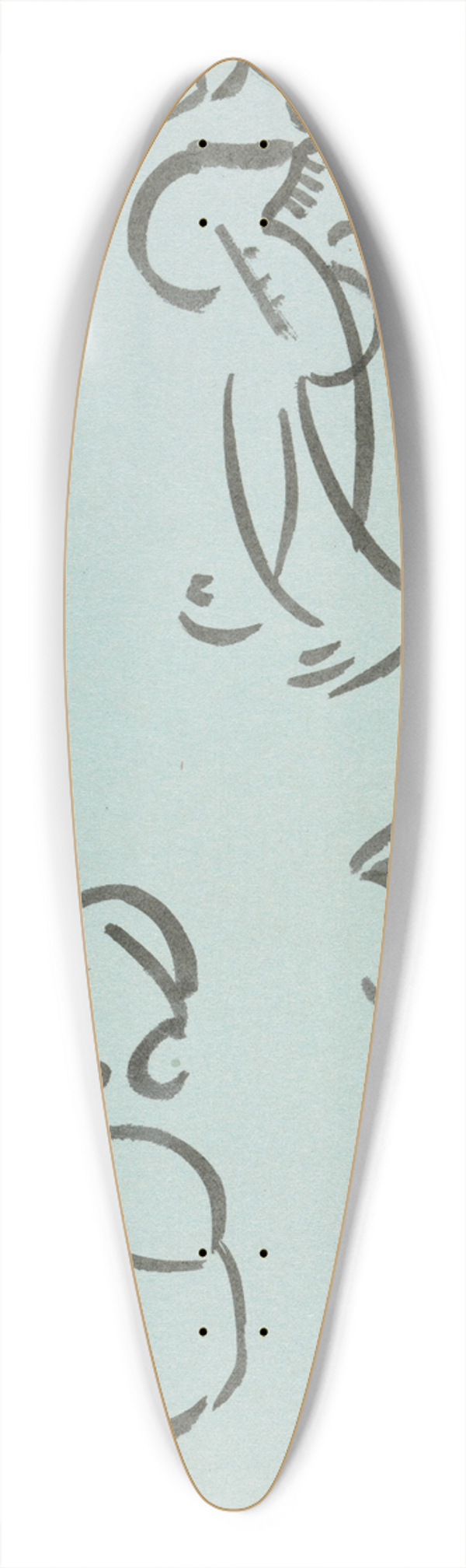 Henri Gaudier-Brzeska - Five Studies of Dancing Figures 39.3 inch art pintail longboard deck