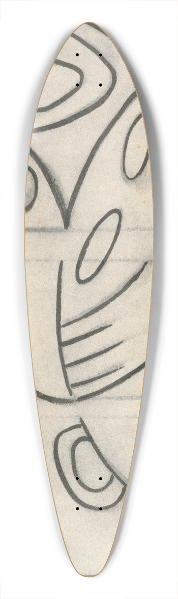 Henri Gaudier-Brzeska - Relief Design of an Abstract Female Figure 39.3 inch art pintail longboard deck