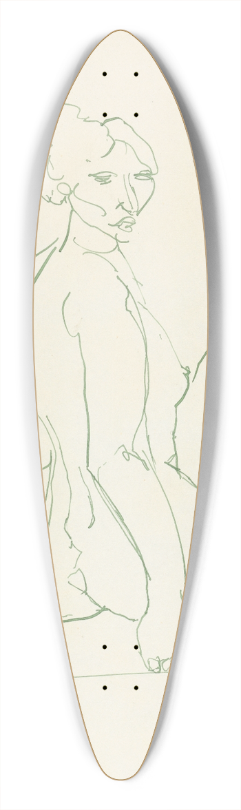 Henri Gaudier-Brzeska - Seated Female Figure 2 39.3 inch art pintail longboard deck