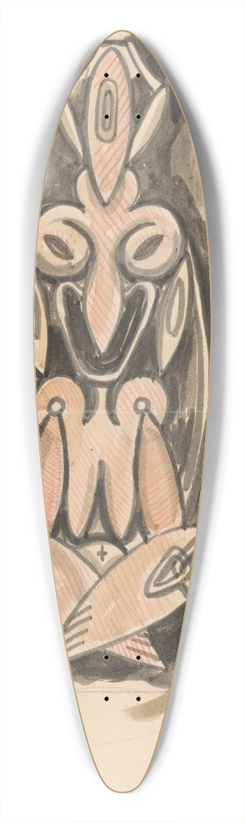 Henri Gaudier-Brzeska - Study for a Sculptural Column 39.3 inch art pintail longboard deck