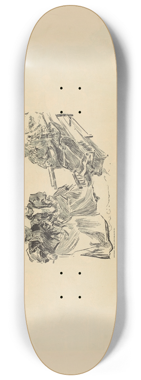 Charles Dana Gibson - A monotonous summer 8.25 inch art skate deck
