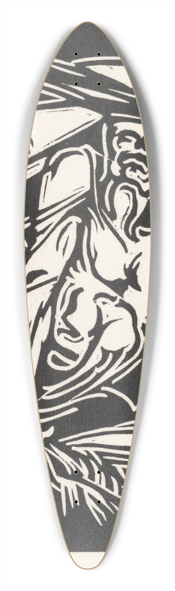 Henri Jonas - Personificatie van de wind 39.3 inch art pintail longboard deck
