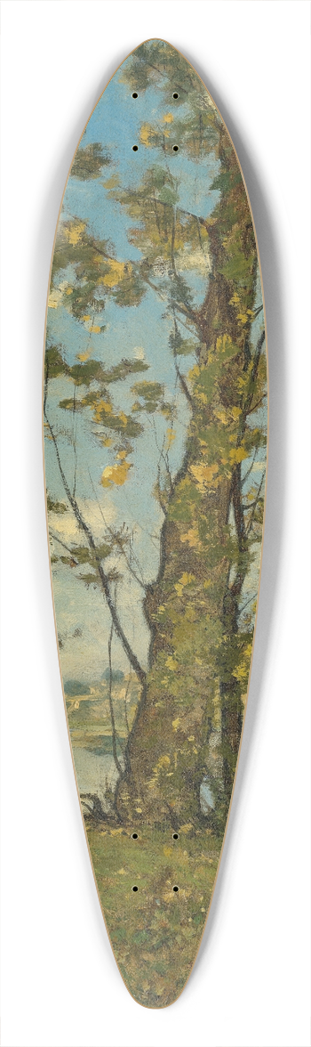 Henri-Joseph Harpignies - La Loire  Bonny 39.3 inch art pintail longboard deck