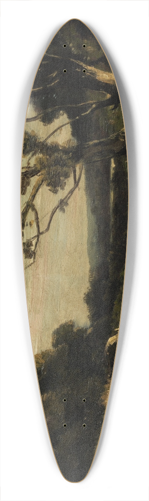 Henri-Joseph Harpignies - Morning in the Nievre 39.3 inch art pintail longboard deck