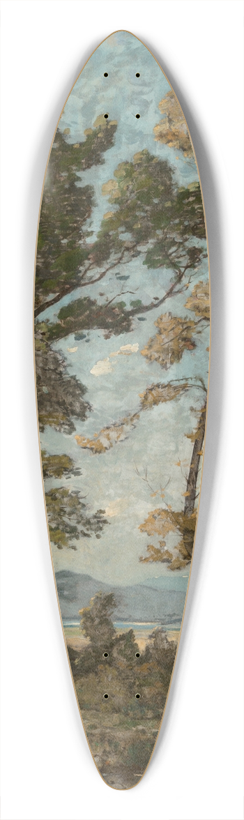 Henri-Joseph Harpignies - Paysage du midi 39.3 inch art pintail longboard deck