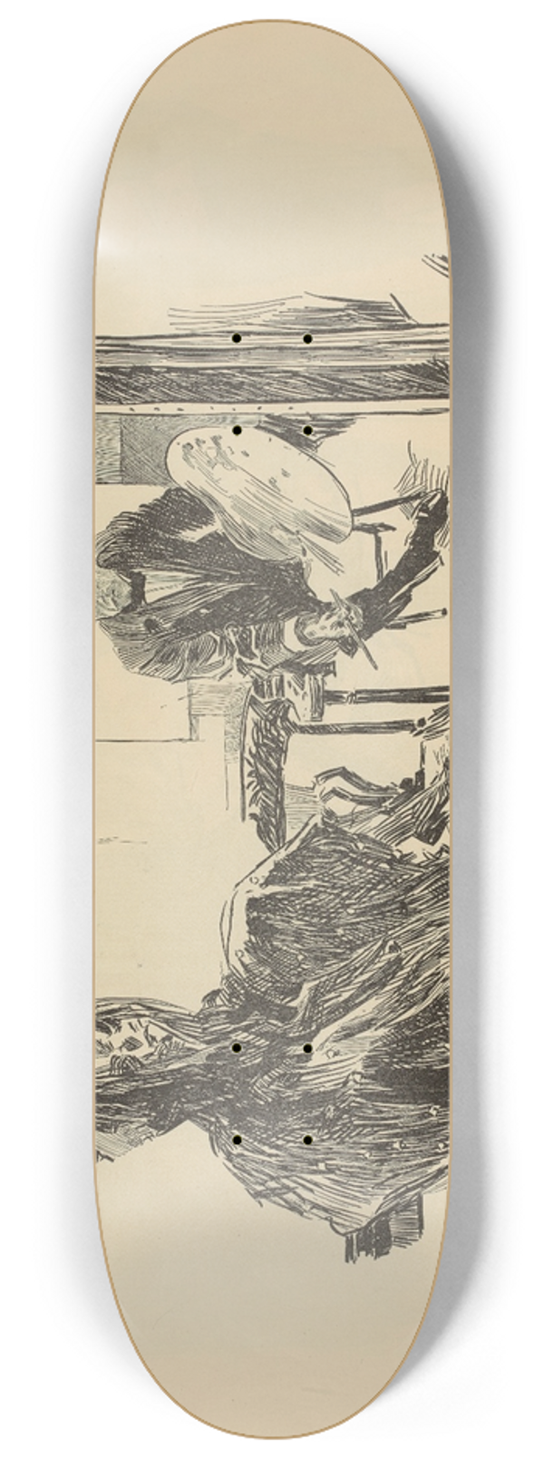 Charles Dana Gibson - A necessary ingredient 8.25 inch art skate deck