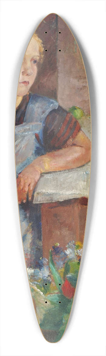 Henrik Nielsen - Fra en blomsterhandler med en pige spejdende ud ad vinduet 39.3 inch art pintail longboard deck