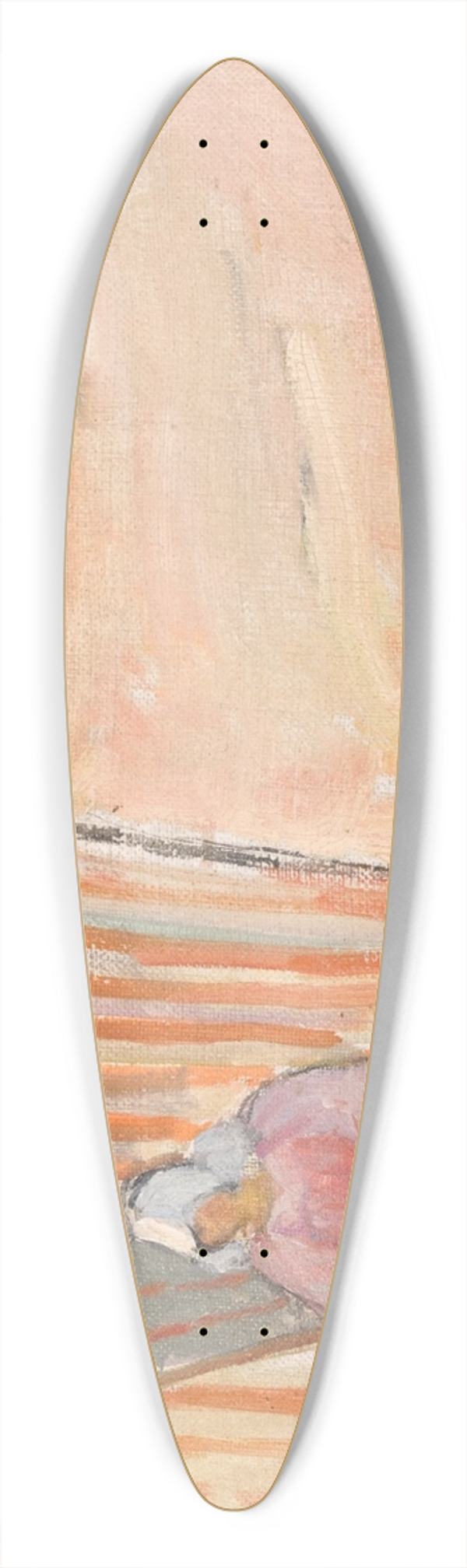 Henri Lebasque - Sur la plage de st. Jean de Monts 39.3 inch art pintail longboard deck