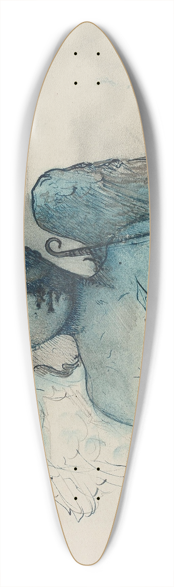 Henri Lehmann - Amour irrit 39.3 inch art pintail longboard deck