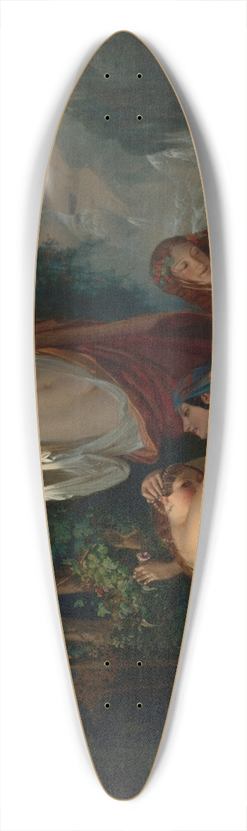 Henri Lehmann - Les Baigneuses  Les Filles De La Source 39.3 inch art pintail longboard deck