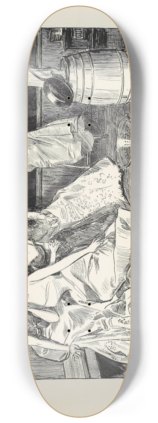 Charles Dana Gibson - A receipt for kisses 8.25 inch art skate deck