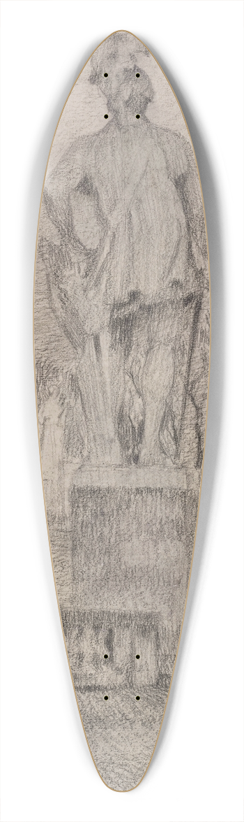 Henri Le Sidaner - La cour dhonneur, La statue de Du Guesclin, Versailles 39.3 inch art pintail longboard deck