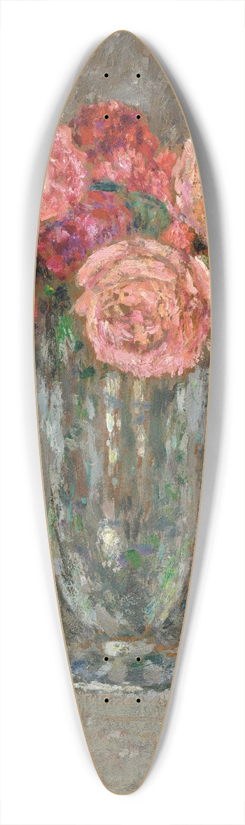 Henri Le Sidaner - Roses 39.3 inch art pintail longboard deck