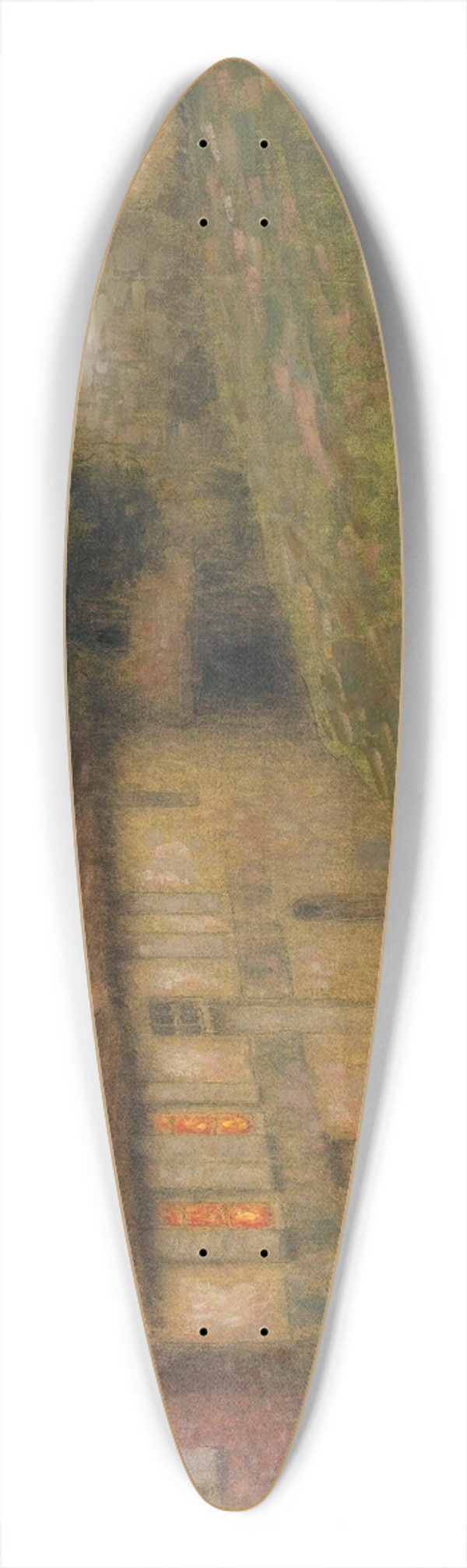 Henri Le Sidaner - Vieilles Maisons 39.3 inch art pintail longboard deck