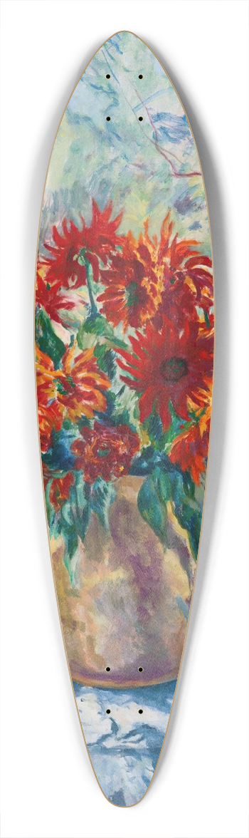 Henri Manguin - Dahlias Sur La Terrasse De Loustalet, Saint-Tropez 39.3 inch art pintail longboard deck
