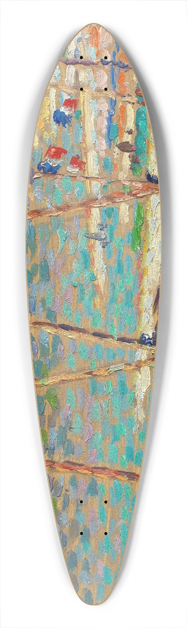 Henri Martin - Barques  Collioure 39.3 inch art pintail longboard deck