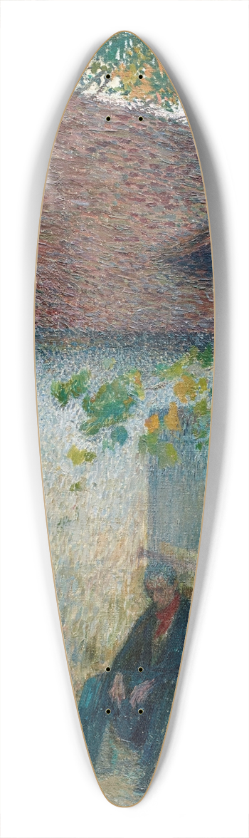 Henri Martin - Couple en conversation devant la ferme 39.3 inch art pintail longboard deck