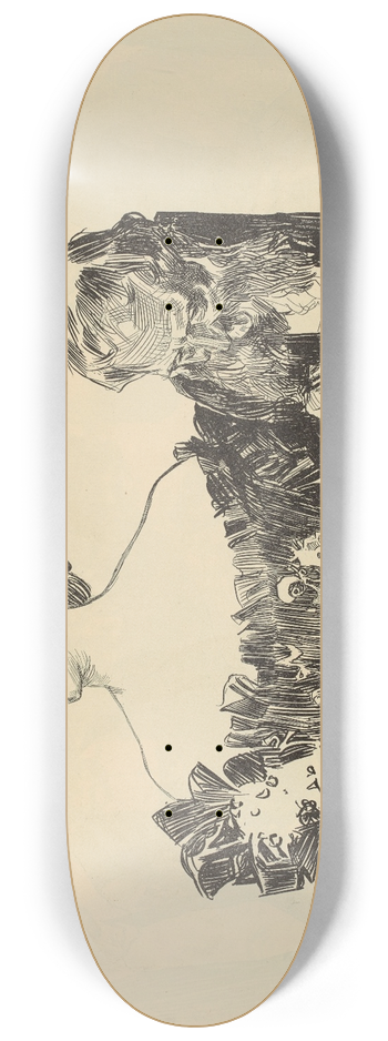 Charles Dana Gibson - At Dinner 8.25 inch art skate deck