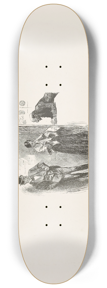 Charles Dana Gibson - At the golden sun 8.25 inch art skate deck