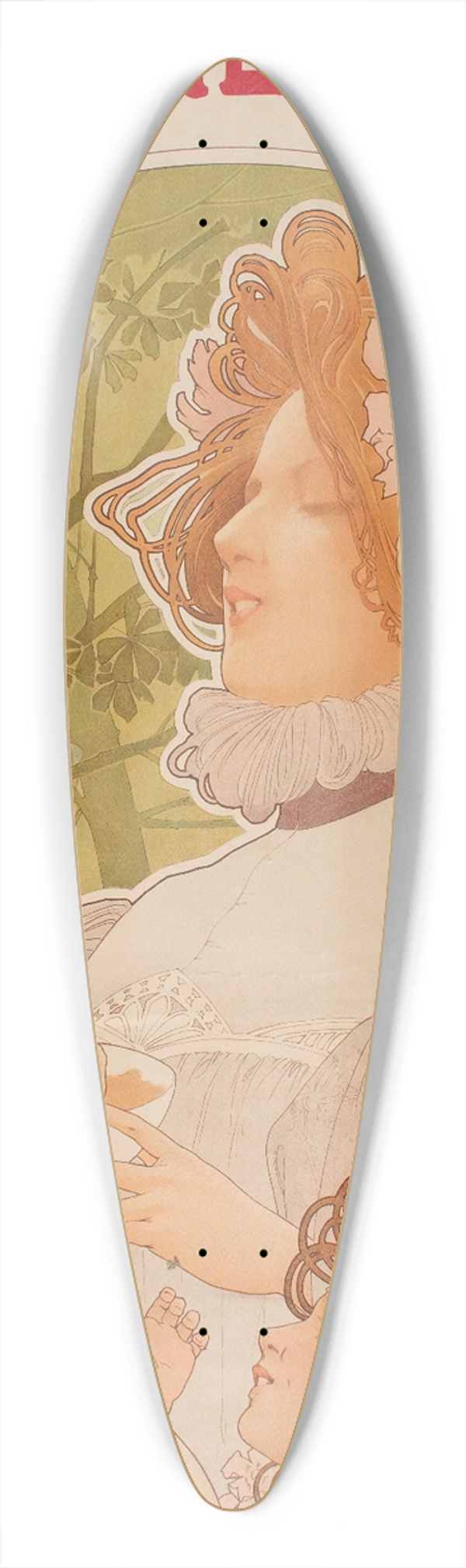 Henri Privat-Livemont - Cacao A. Driessen 39.3 inch art pintail longboard deck