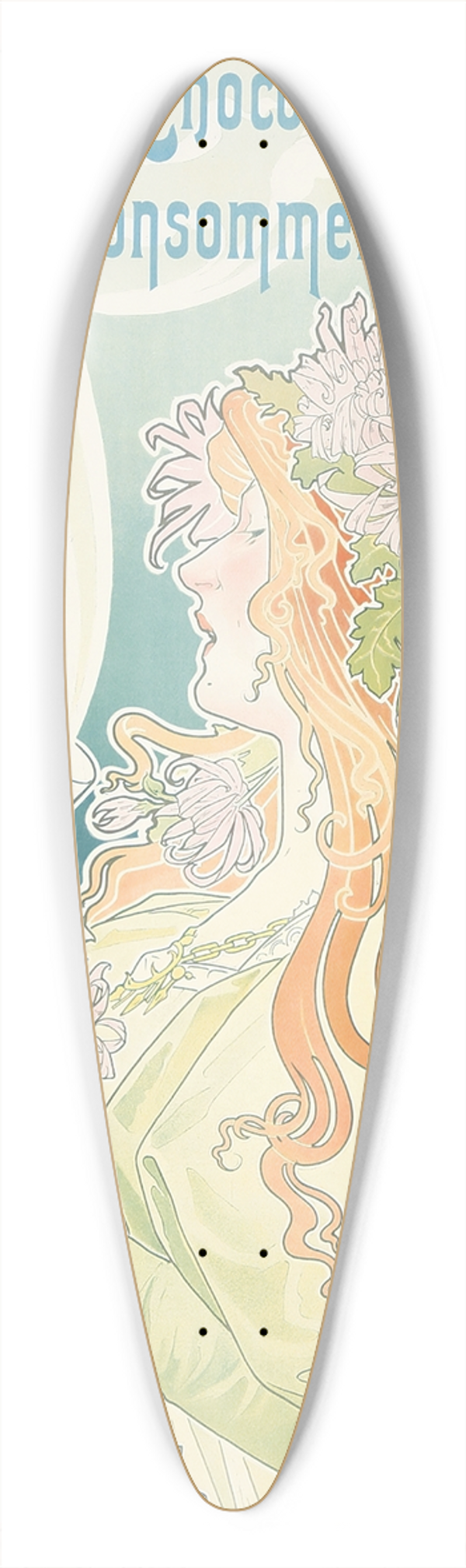Henri Privat-Livemont - Cacao Van Houten 39.3 inch art pintail longboard deck