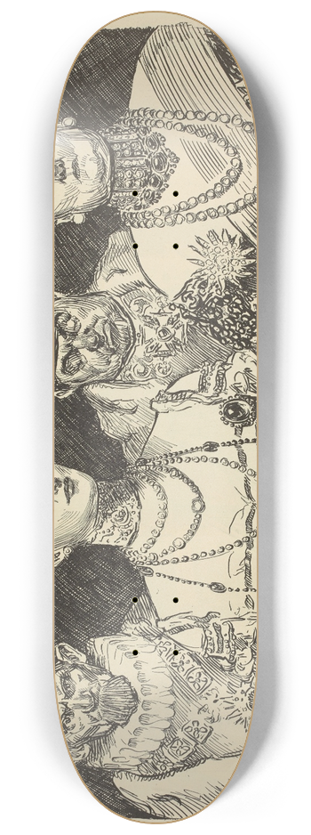 Charles Dana Gibson - At the opera 8.25 inch art skate deck