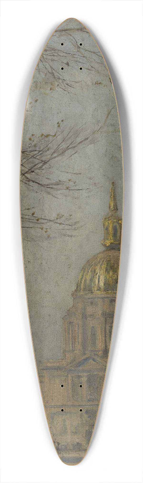 Henri Zuber - Boulevard des Invalides 39.3 inch art pintail longboard deck