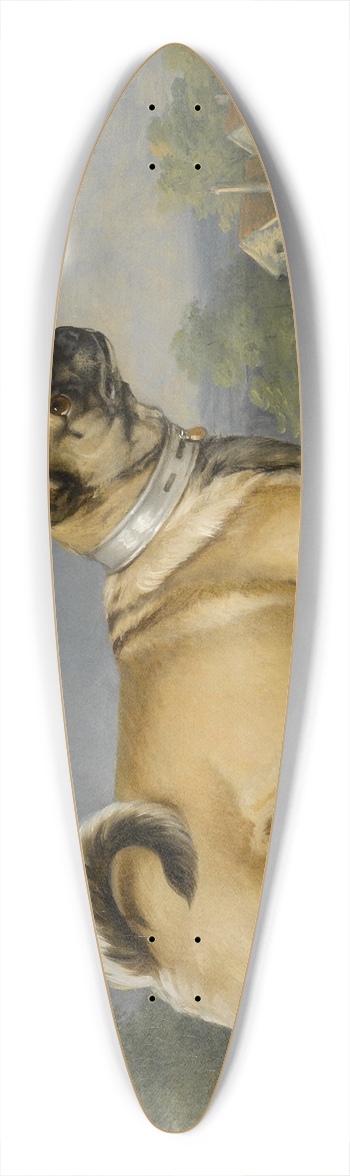 Henry Bernard Chalon - A Favorite Pug 39.3 inch art pintail longboard deck