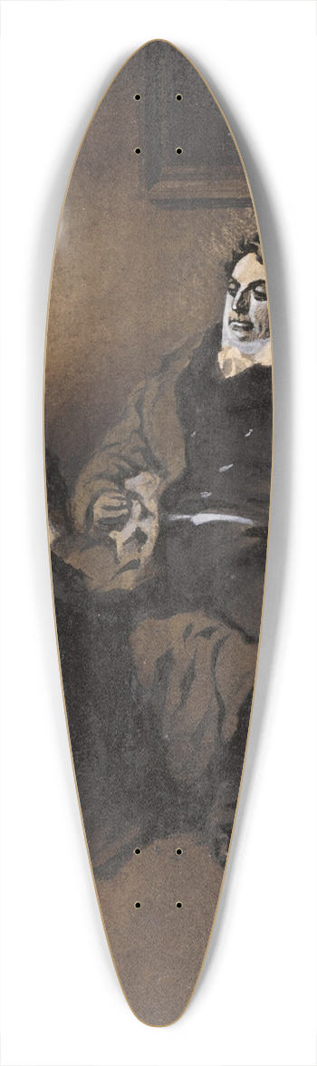 Henry Bonaventure Monnier - Portrait of the actor Frdrick Lematre with his wife and dog 39.3 inch art pintail longboard deck