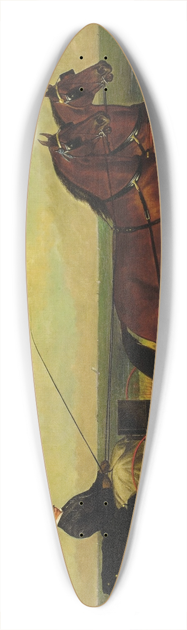 Henry Collins Bispham - A Pair of Trotters 39.3 inch art pintail longboard deck