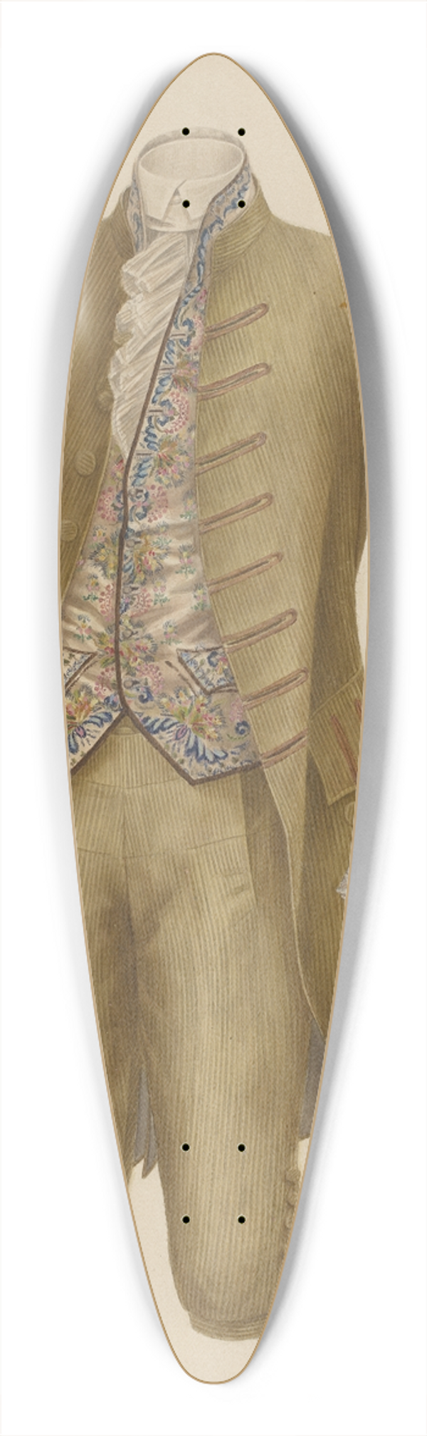 Henry De Wolfe - Mans Suit 39.3 inch art pintail longboard deck
