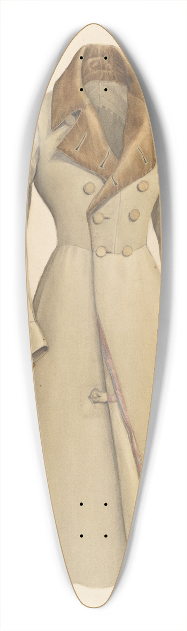 Henry De Wolfe - Mans Top Coat 39.3 inch art pintail longboard deck