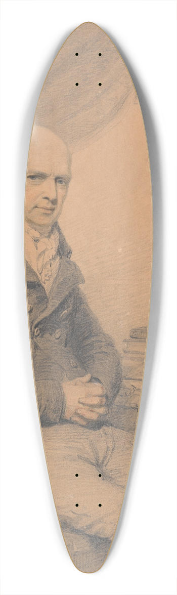 Henry Edridge - Portrait of Thomas Estcourt Esq. of Estcourt 39.3 inch art pintail longboard deck