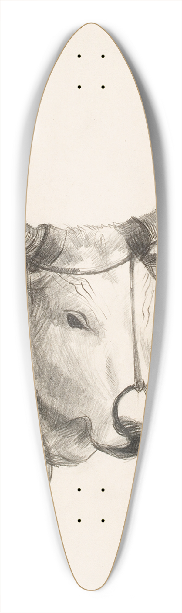 Henry Ericsson - Bulls Head 39.3 inch art pintail longboard deck