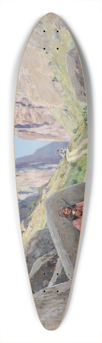 Henry Farny - The Ambush 39.3 inch art pintail longboard deck
