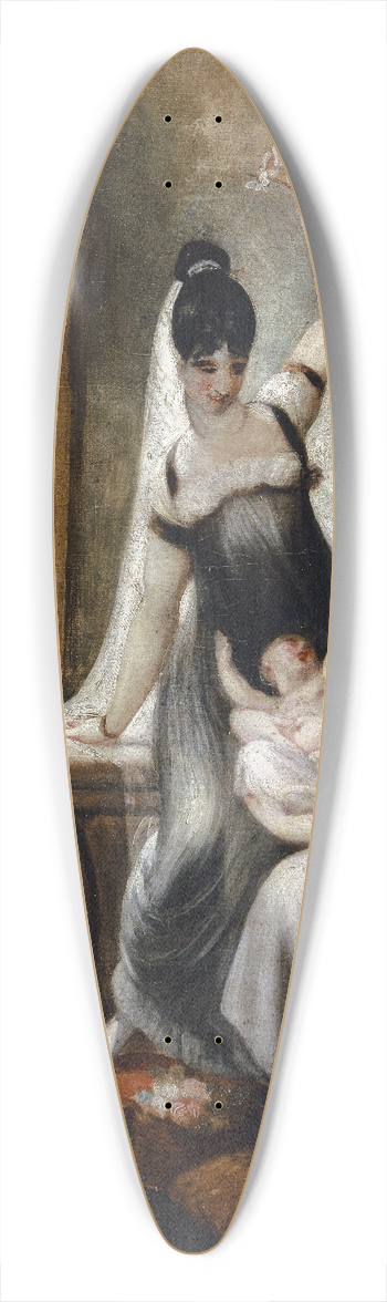 Henry Fuseli - A Mother With Her Family In The Country 39.3 inch art pintail longboard deck