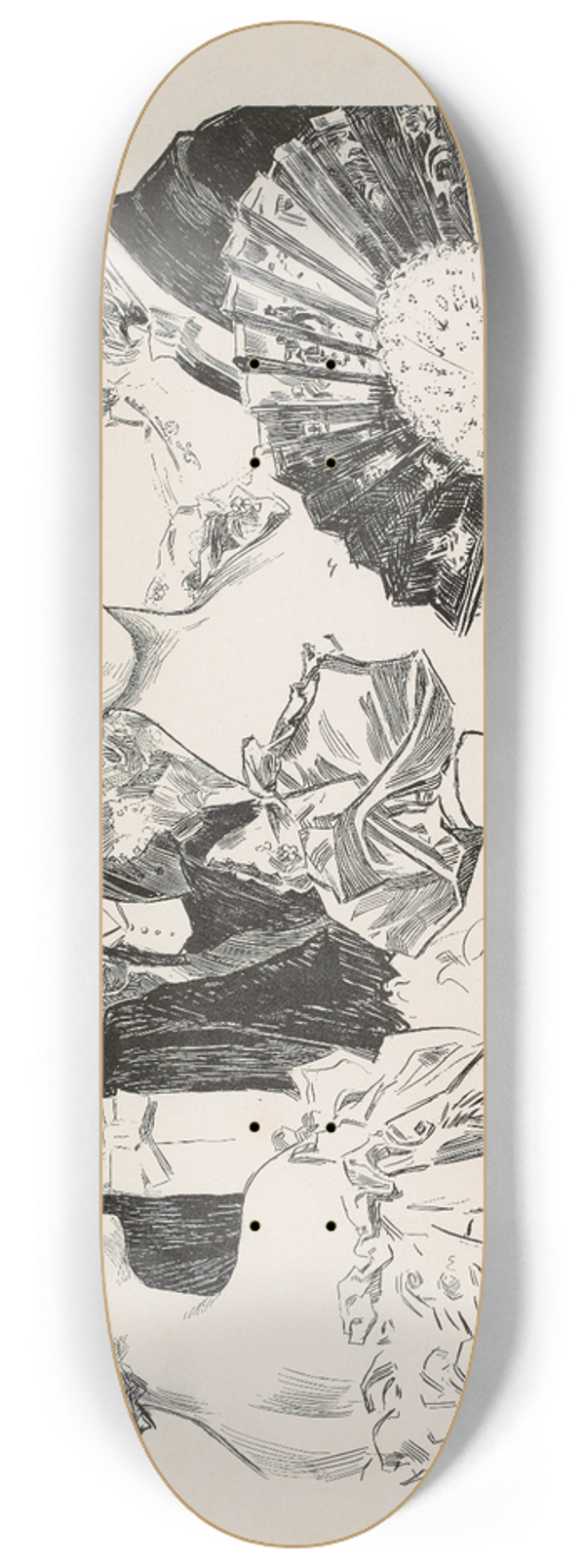 Charles Dana Gibson - Distinguished Guests 8.25 inch art skate deck