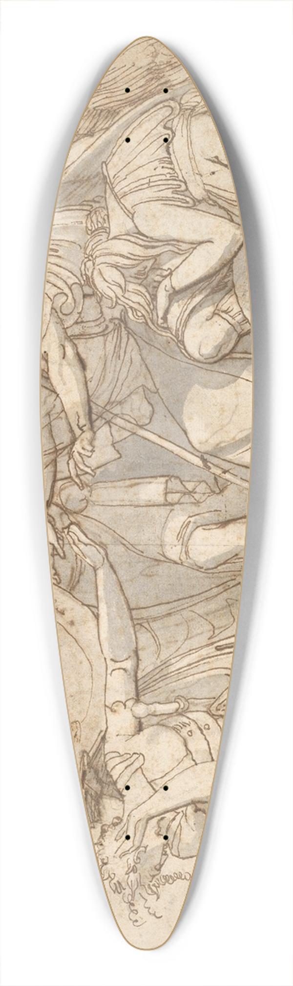 Henry Fuseli - Oedipus at Colonus, Cursing his Son Polynices 39.3 inch art pintail longboard deck
