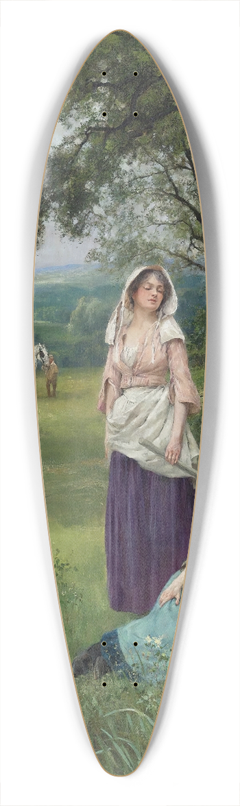 Henry John Yeend King - Haymaking 39.3 inch art pintail longboard deck
