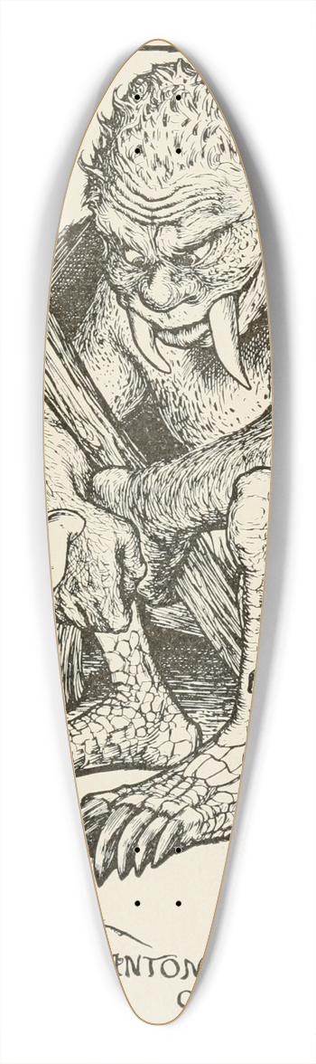 Henry Justice Ford - Antonio is not afraid of the Ogre 39.3 inch art pintail longboard deck