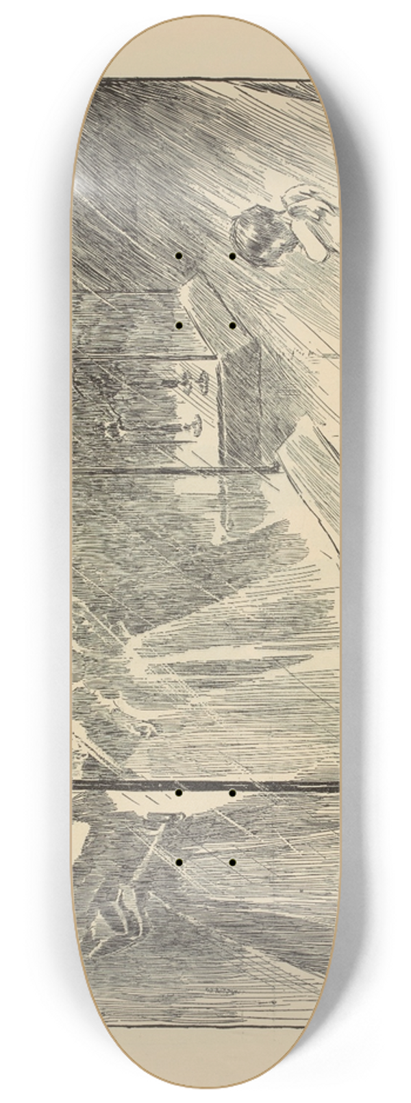 Charles Dana Gibson - Fooled again 8.25 inch art skate deck