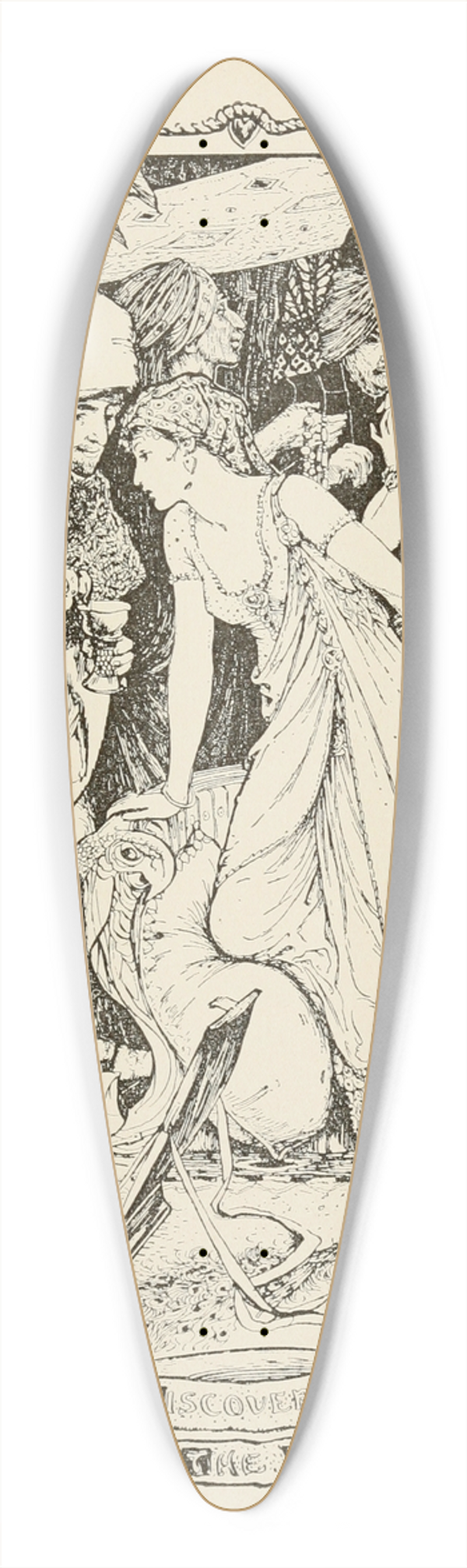 Henry Justice Ford - Zelida discovers the Writing on the Flask 39.3 inch art pintail longboard deck