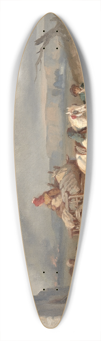 Henryk Pillati - Escape 39.3 inch art pintail longboard deck