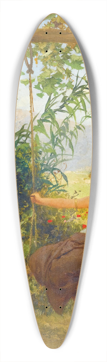 Henryk Siemiradzki - GIRL ON A SWING 39.3 inch art pintail longboard deck