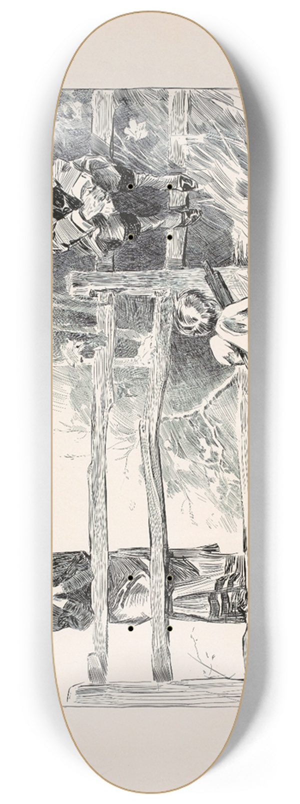Charles Dana Gibson - Golf is not the only game on earth 8.25 inch art skate deck