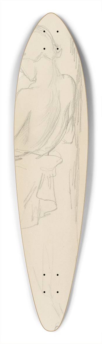 Henryk Siemiradzki - szkice postaci chopca do obrazu U rda (1898) 39.3 inch art pintail longboard deck