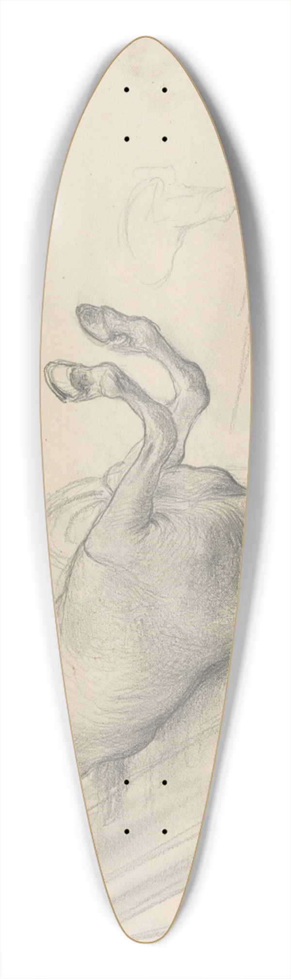 Henryk Siemiradzki - szkic padego konia do obrazu Pogrzeb wodza Rusw 39.3 inch art pintail longboard deck